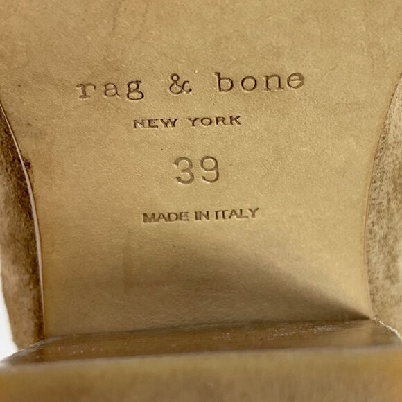 Rag & Bone Women's Harrow‎ Stacked Heel Ankle Bootie Boots Suede Taupe SZ 39/9 - Picture 12 of 14